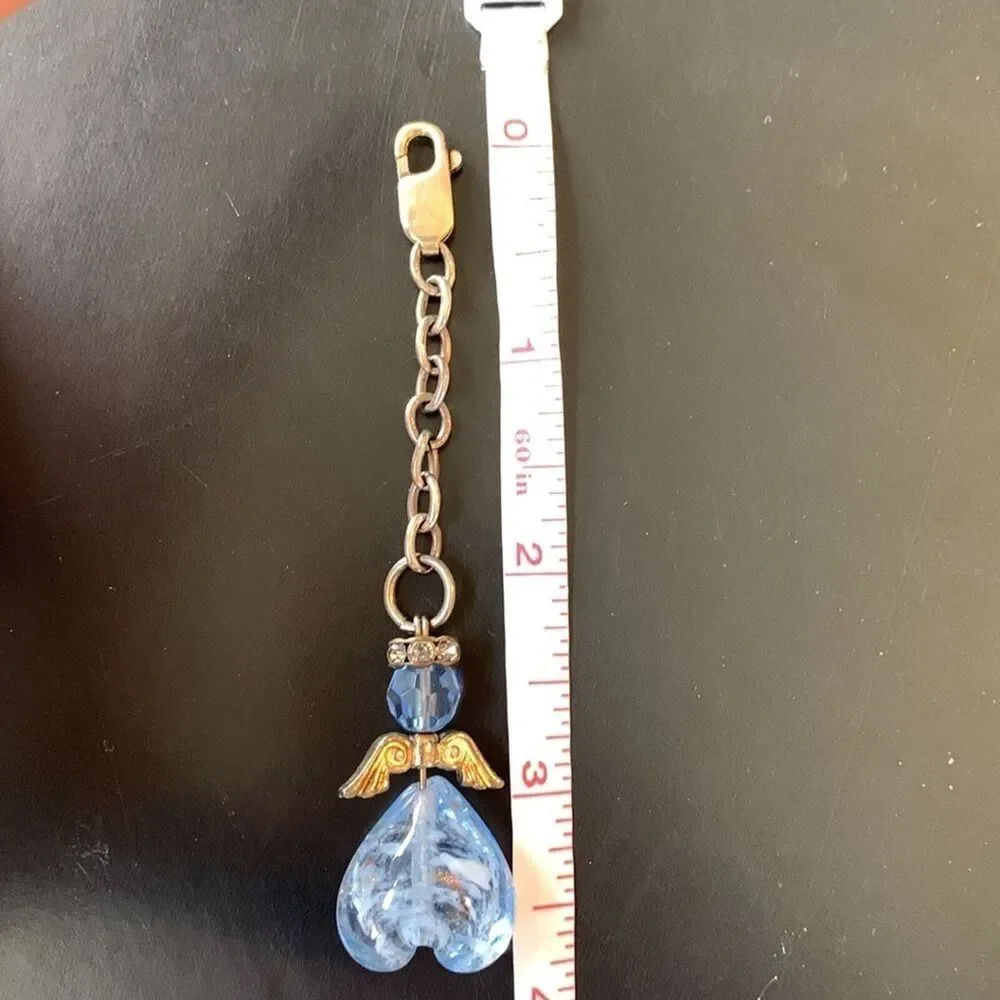 Handmade Blue Angel Keychain